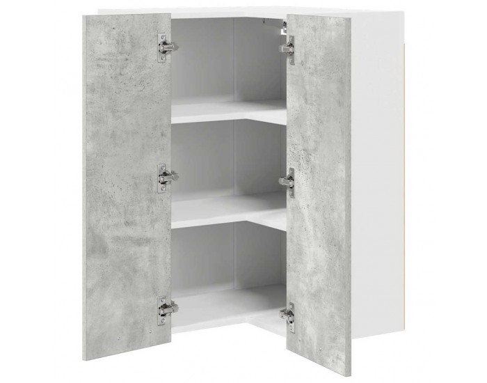 Sonata H Висящ шкаф с рафт Riga Бетон сив и бяло 57 x 57 x 80 см