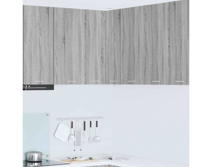 Sonata H Висящ шкаф с рафт Riga Сив Сонома и бяло 57 x 57 x 80 см