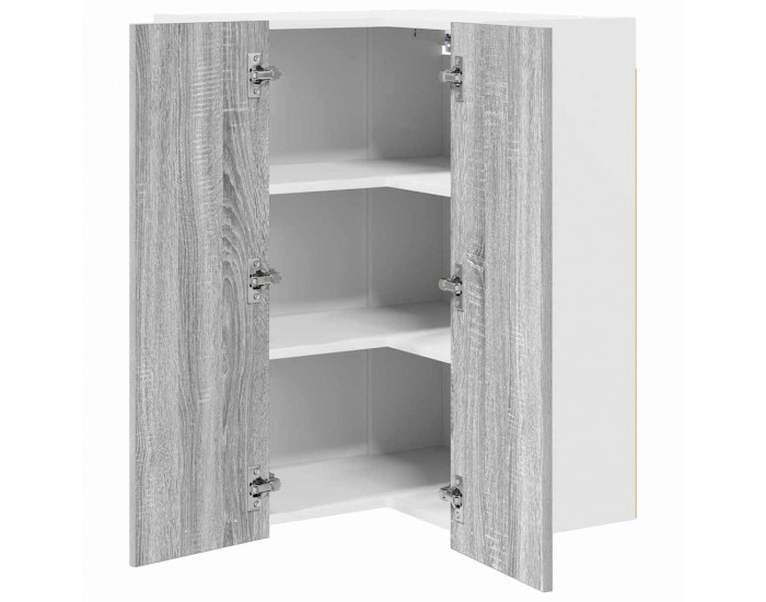 Sonata H Висящ шкаф с рафт Riga Сив Сонома и бяло 57 x 57 x 80 см