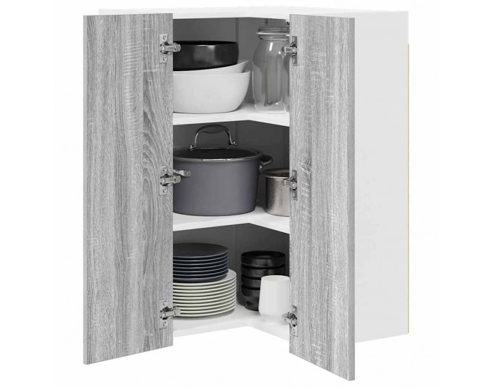 Sonata H Висящ шкаф с рафт Riga Сив Сонома и бяло 57 x 57 x 80 см