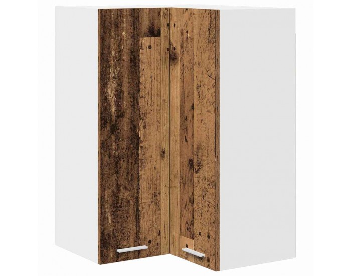 Sonata H Висящ шкаф с рафт Riga Стара дървесина и бяло 57 x 57 x 80 см
