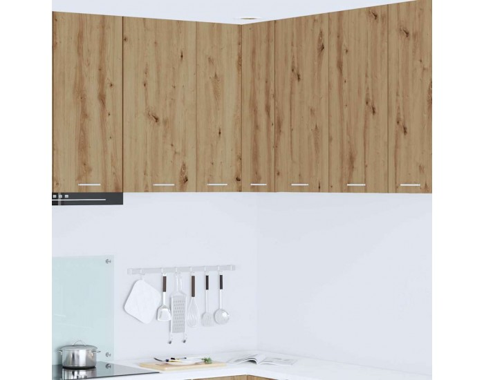 Sonata H Висящ шкаф с рафт Riga Занаятчийски дъб и бяло 57 x 57 x 80 см