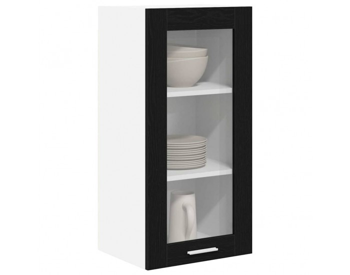 Sonata H Висящ шкаф с рафт с врата Riga 2 pcs Черния дъб 40 x 31 x 80 см