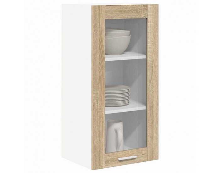 Sonata H Висящ шкаф с рафт с врата Riga 2 pcs Сонома дъб 40 x 31 x 80 см