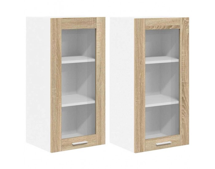 Sonata H Висящ шкаф с рафт с врата Riga 2 pcs Сонома дъб 40 x 31 x 80 см