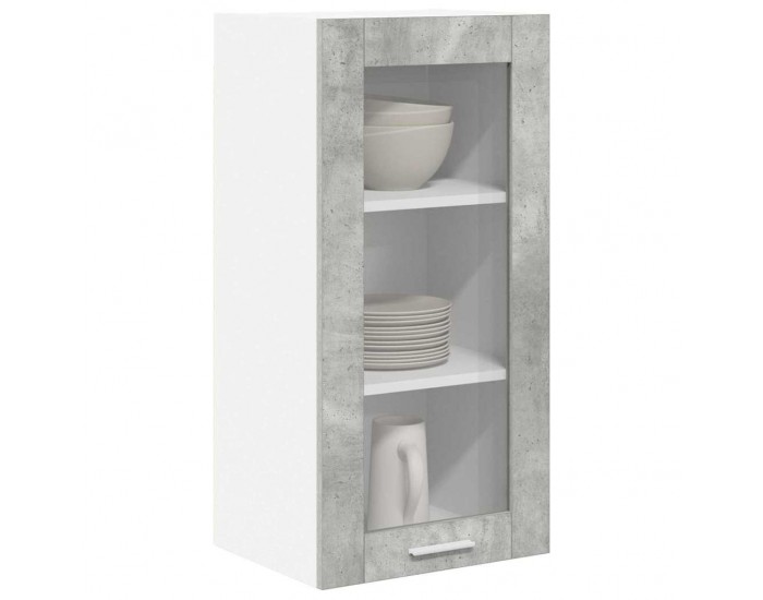 Sonata H Висящ шкаф с рафт Riga 2 pcs Циментено сиво 40 x 31 x 80 см