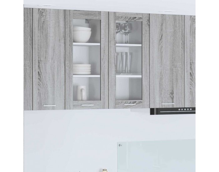 Sonata H Висящ шкаф с рафт с врата Riga 2 pcs Сив Сонома 40 x 31 x 80 см