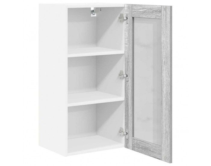 Sonata H Висящ шкаф с рафт с врата Riga 2 pcs Сив Сонома 40 x 31 x 80 см