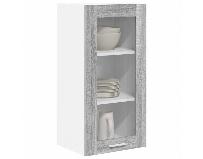 Sonata H Висящ шкаф с рафт с врата Riga 2 pcs Сив Сонома 40 x 31 x 80 см