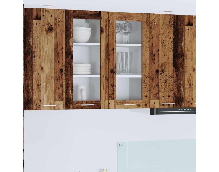 Sonata H Висящ шкаф с рафт Riga 2 pcs Старо дърво 40 x 31 x 80 см