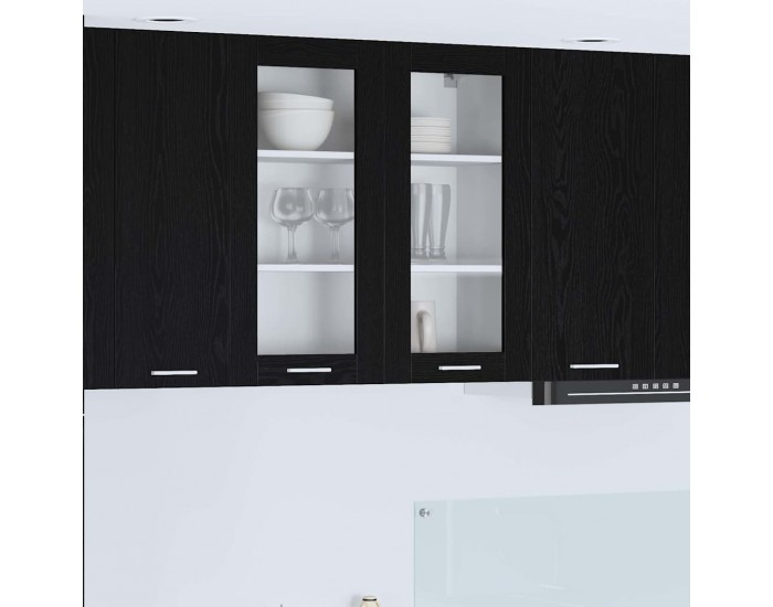 Sonata H Висящ шкаф Riga Черния дъб 80 x 31 x 80 см Инженерно дърво