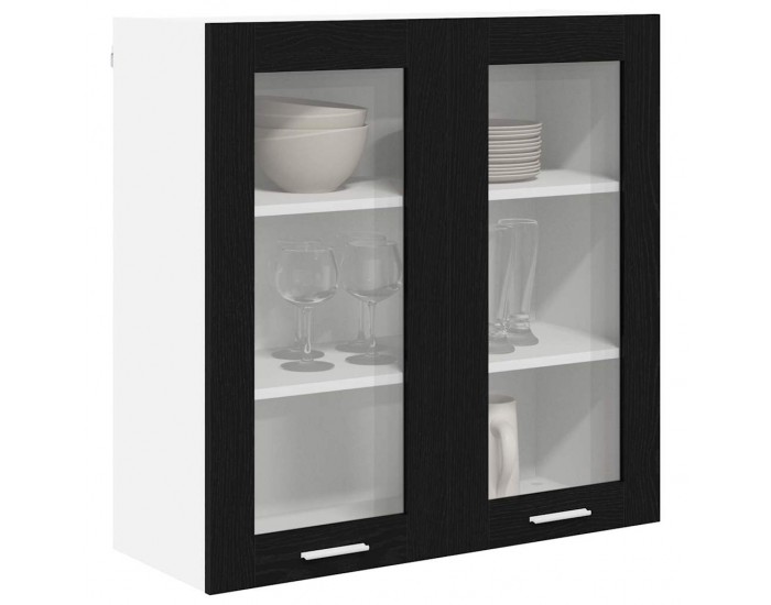 Sonata H Висящ шкаф Riga Черния дъб 80 x 31 x 80 см Инженерно дърво