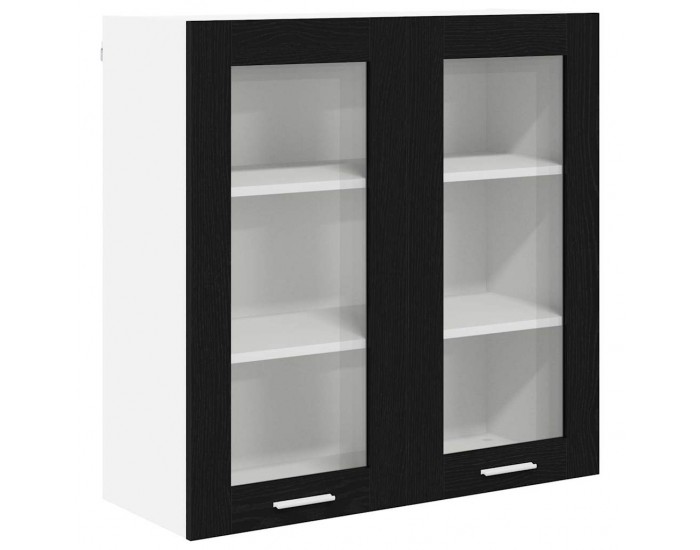 Sonata H Висящ шкаф Riga Черния дъб 80 x 31 x 80 см Инженерно дърво