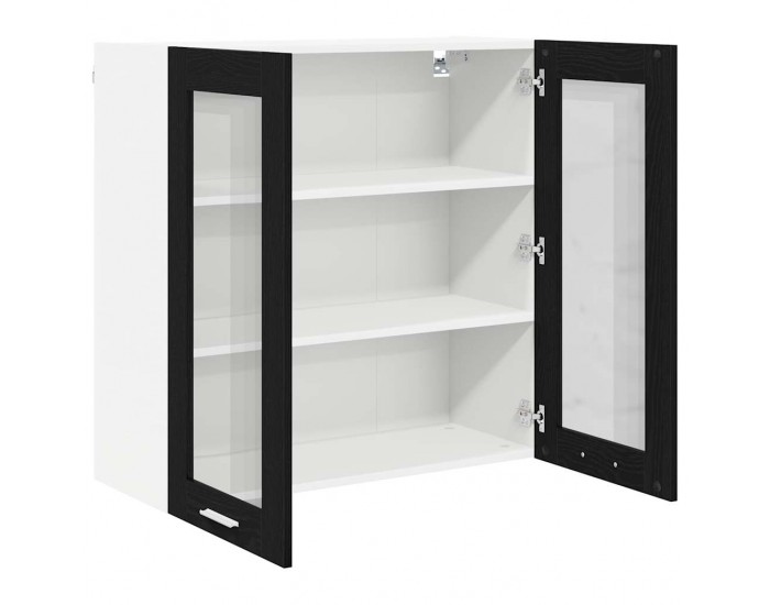 Sonata H Висящ шкаф Riga Черния дъб 80 x 31 x 80 см Инженерно дърво