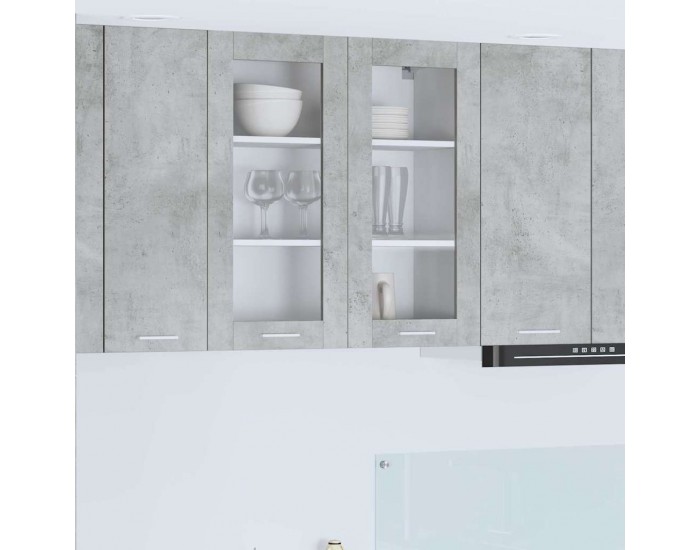 Sonata H Висящ шкаф Riga Циментено сиво 80 x 31 x 80 см Инженерно дърво