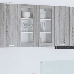 Sonata H Висящ шкаф Riga Сив Сонома 80 x 31 x 80 см Инженерно дърво - Модули Sonata