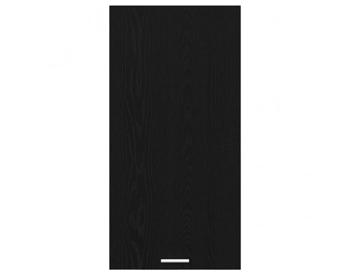 Sonata H Висящ шкаф с рафт Riga Черен дъб и бяло 50 x 31 x 100 см