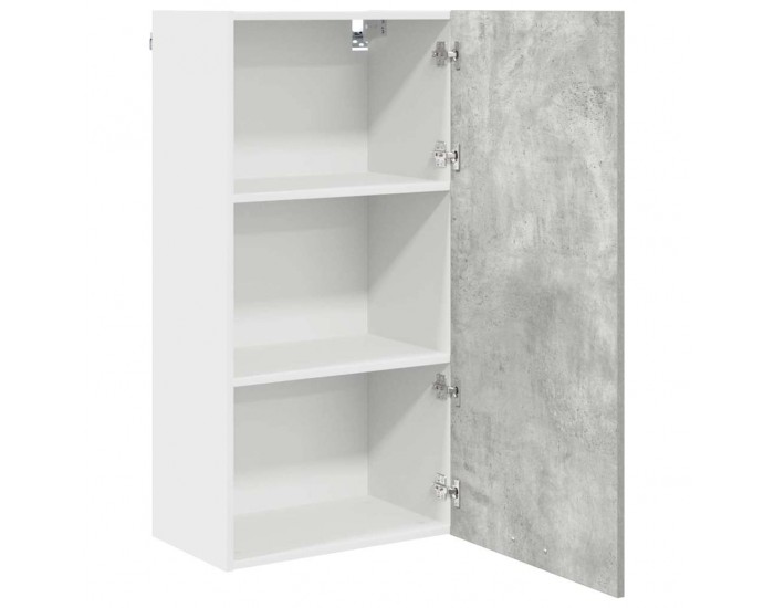Sonata H Висящ шкаф с рафт Riga Бетон сив и бяло 50 x 31 x 100 см