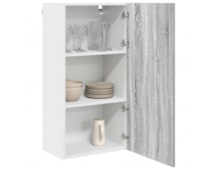 Sonata H Висящ шкаф с рафт Riga Сив Сонома и бяло 50 x 31 x 100 см