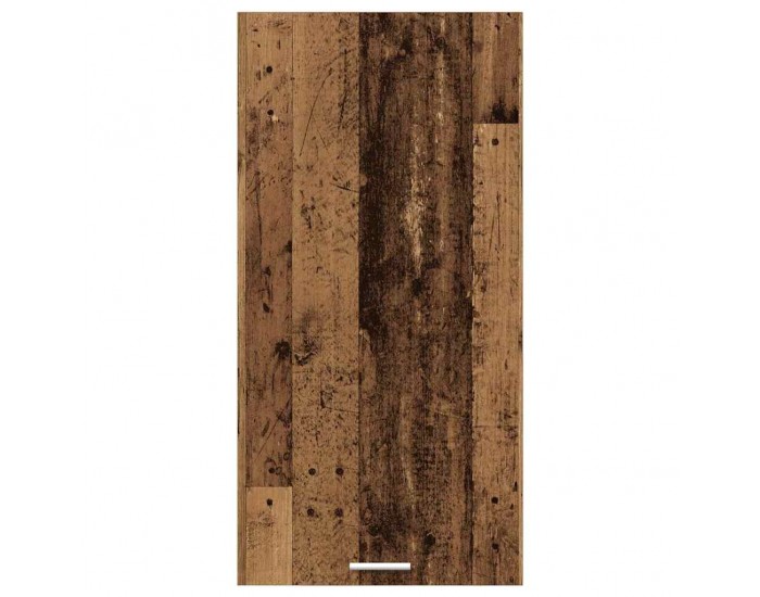 Sonata H Висящ шкаф с рафт Riga Стара дървесина и бяло 50 x 31 x 100 см