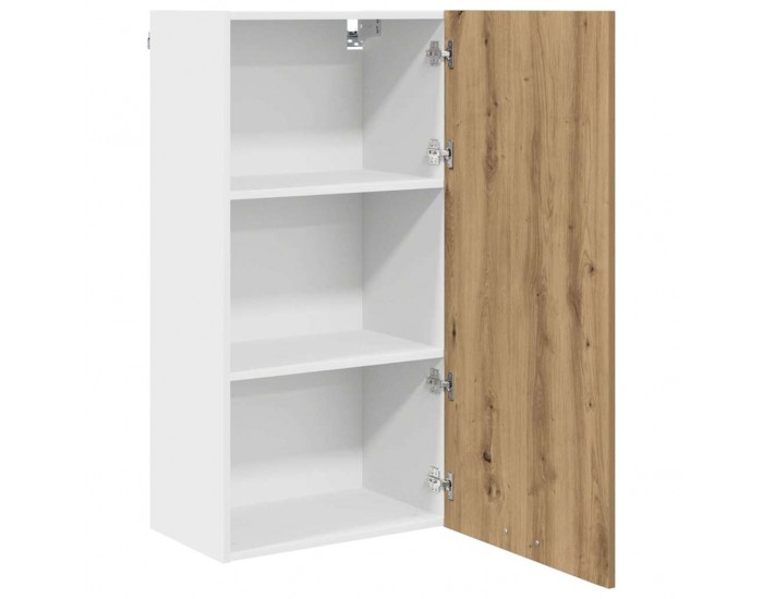 Sonata H Висящ шкаф с рафт Riga Занаятчийски дъб и бяло 50 x 31 x 100 см