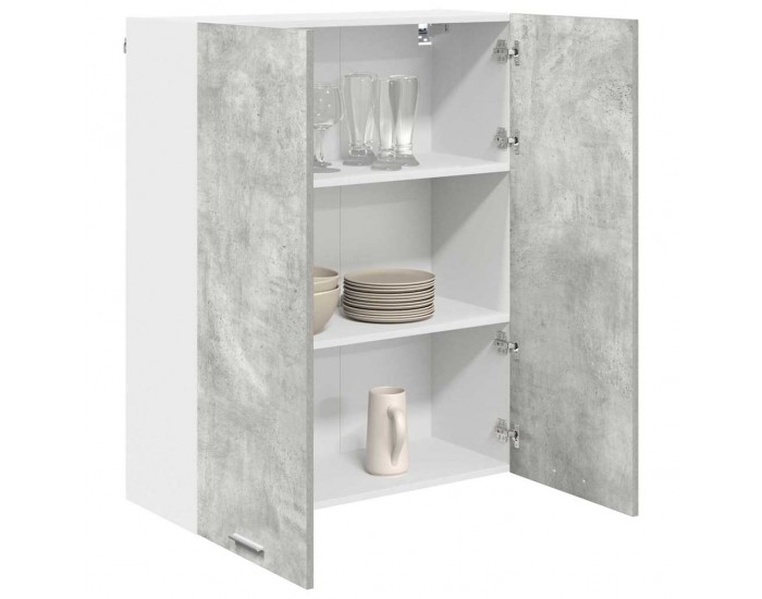 Sonata H Висящ шкаф Riga Циментено сиво 80 x 31 x 100 см Инженерно дърво