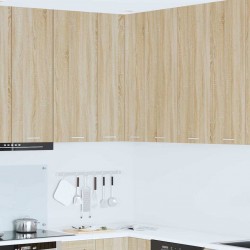 Sonata H Висящ шкаф с рафт Riga Сонома дъб и бяло 57 x 57 x 100 см - Модули Sonata