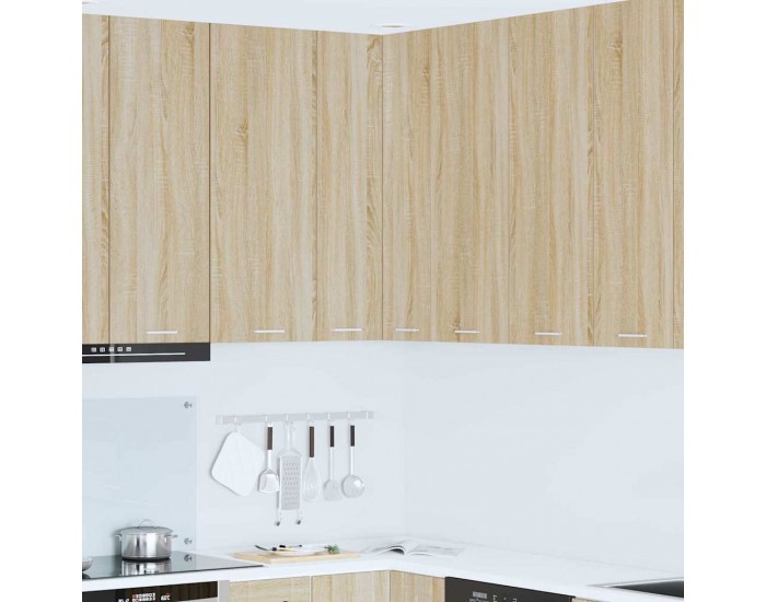 Sonata H Висящ шкаф с рафт Riga Сонома дъб и бяло 57 x 57 x 100 см