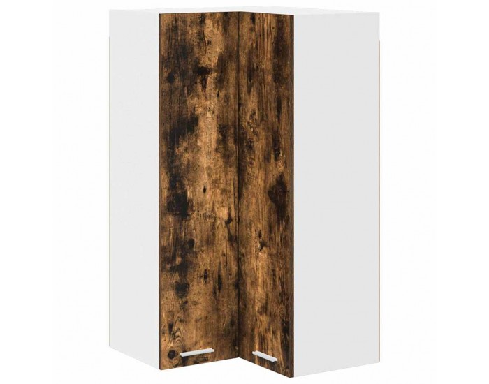 Sonata H Висящ шкаф с рафт Riga Димящ дъб и бяло 57 x 57 x 100 см