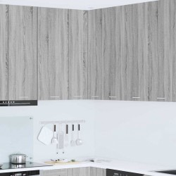 Sonata H Висящ шкаф с рафт Riga Сив Сонома и бяло 57 x 57 x 100 см - Модули Sonata