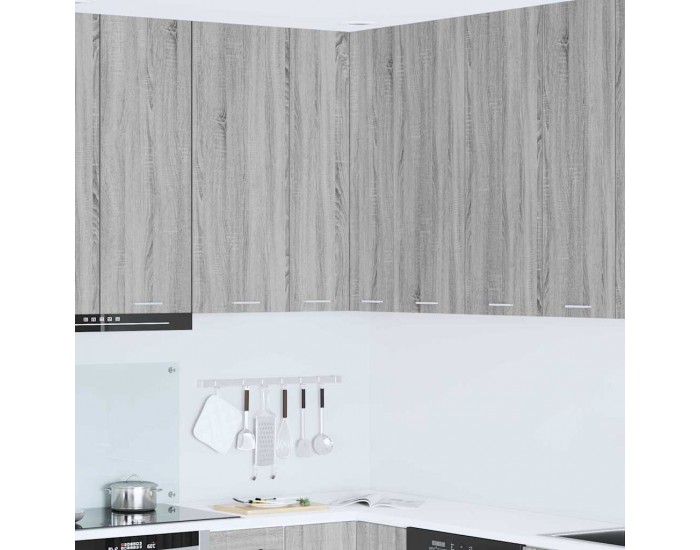 Sonata H Висящ шкаф с рафт Riga Сив Сонома и бяло 57 x 57 x 100 см