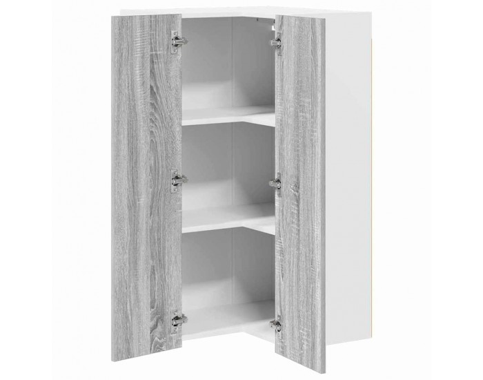 Sonata H Висящ шкаф с рафт Riga Сив Сонома и бяло 57 x 57 x 100 см