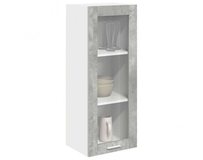 Sonata H Висящ шкаф Riga Циментено сиво 40 x 31 x 100 см Инженерно дърво