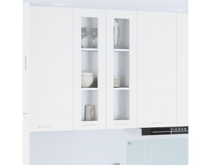 Sonata H Висящ шкаф с рафт Riga Бяло 60 x 31 x 100 см Инженерно дърво