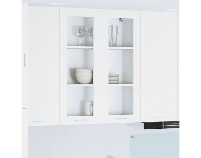 Sonata H Висящ шкаф с рафт Riga Бяло 80 x 31 x 100 см Инженерно дърво