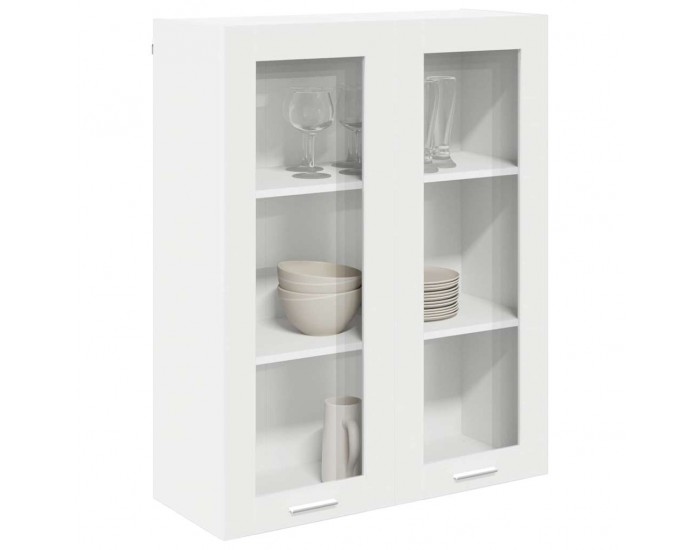 Sonata H Висящ шкаф с рафт Riga Бяло 80 x 31 x 100 см Инженерно дърво