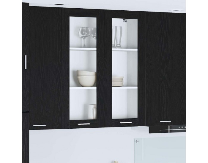 Sonata H Висящ шкаф Riga Черния дъб 80 x 31 x 100 см Инженерно дърво