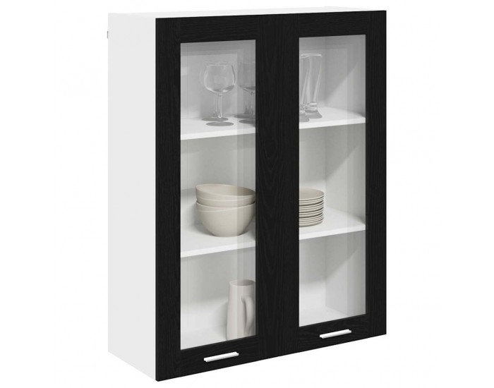 Sonata H Висящ шкаф Riga Черния дъб 80 x 31 x 100 см Инженерно дърво