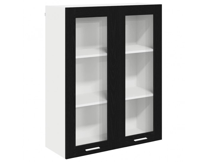 Sonata H Висящ шкаф Riga Черния дъб 80 x 31 x 100 см Инженерно дърво