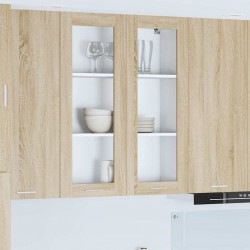 Sonata H Висящ шкаф Riga Сонома дъб 80 x 31 x 100 см Инженерно дърво - Модули Sonata