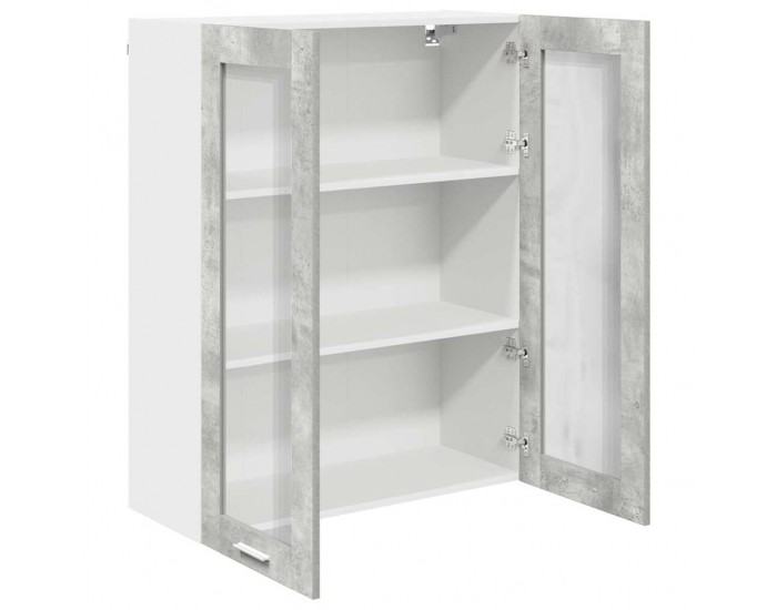 Sonata H Висящ шкаф Riga Циментено сиво 80 x 31 x 100 см Инженерно дърво