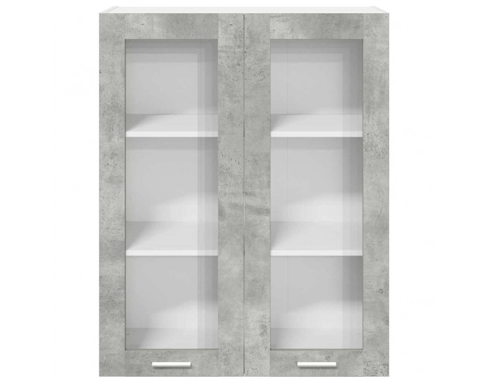 Sonata H Висящ шкаф Riga Циментено сиво 80 x 31 x 100 см Инженерно дърво