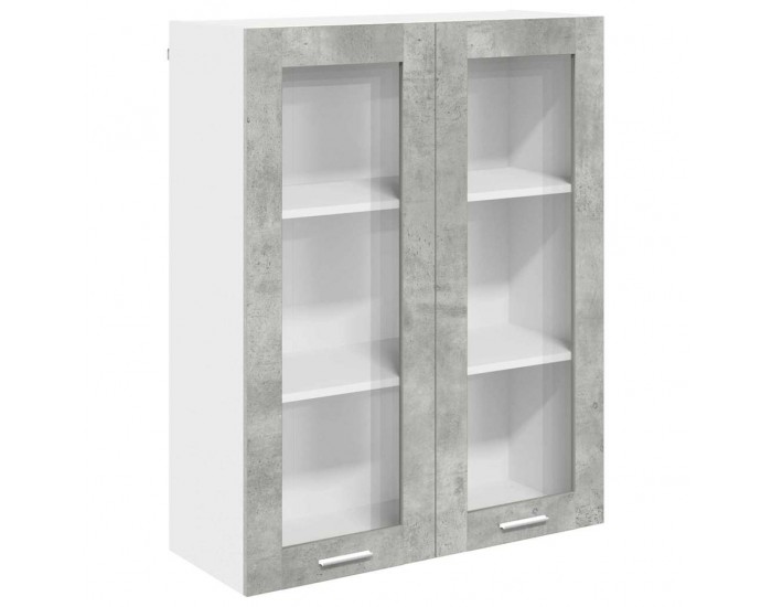 Sonata H Висящ шкаф Riga Циментено сиво 80 x 31 x 100 см Инженерно дърво