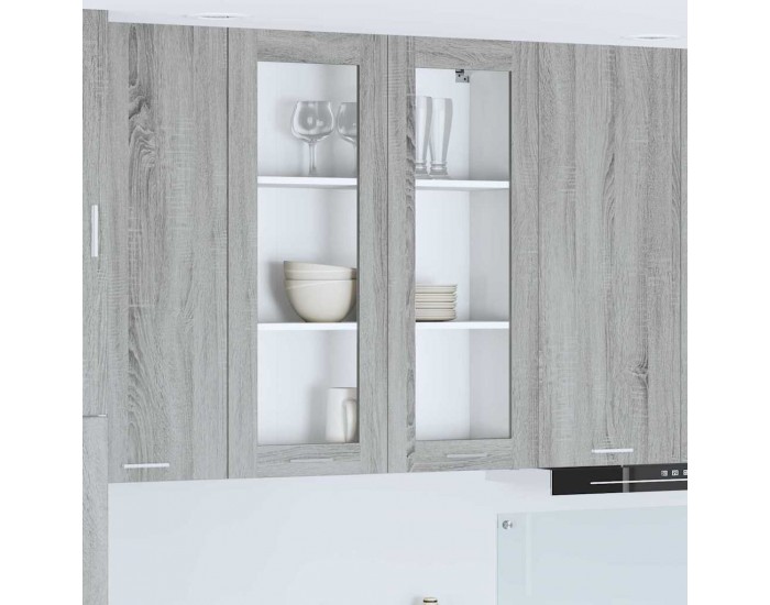 Sonata H Висящ шкаф Riga Сив Сонома 80 x 31 x 100 см Инженерно дърво