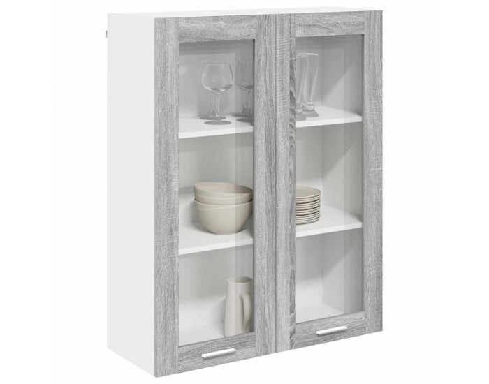 Sonata H Висящ шкаф Riga Сив Сонома 80 x 31 x 100 см Инженерно дърво