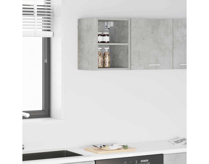 Sonata H Висящ шкаф с рафт Riga Циментено сиво 30 x 29,5 x 40 см