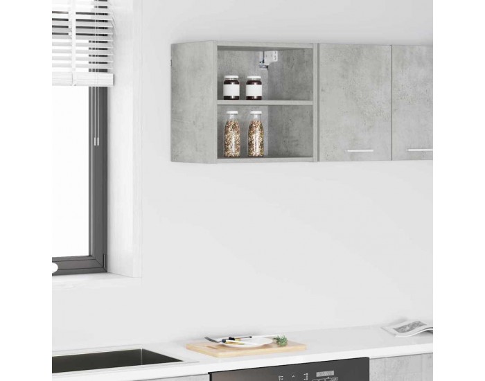 Sonata H Висящ шкаф с рафт Riga Циментено сиво 40 x 29,5 x 40 см