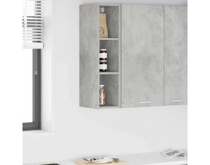 Sonata H Висящ шкаф с рафт Riga Циментено сиво 20 x 29,5 x 80 см