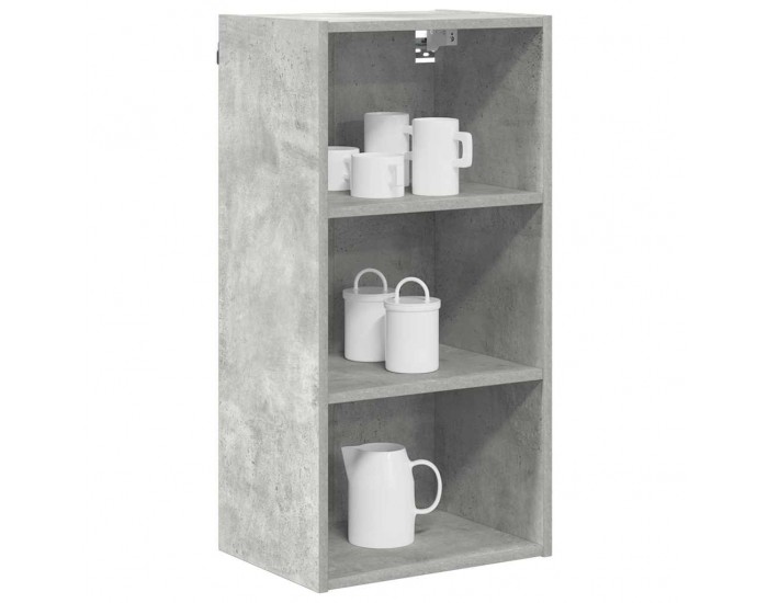 Sonata H Висящ шкаф с рафт Riga Циментено сиво 40 x 29,5 x 80 см