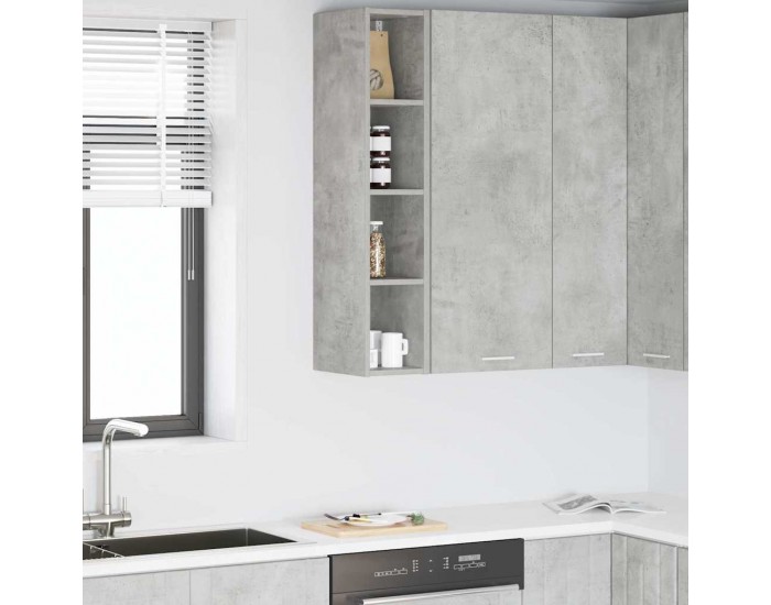 Sonata H Висящ шкаф с рафт Riga Циментено сиво 20 x 29,5 x 100 см